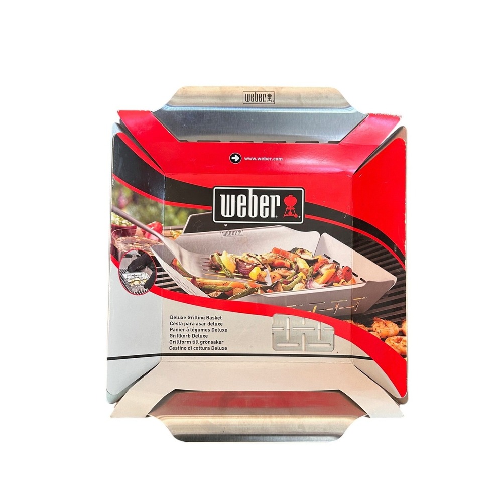 Weber 6434‎ Stainless Steel Vegetable Grilling Basket Large BBQ Tool NEW